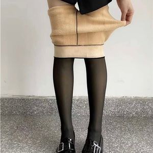 Fleece lining tights